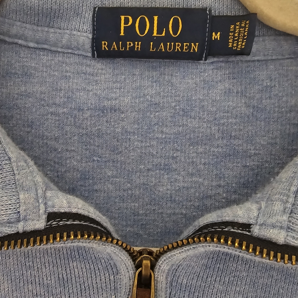 Ralph Lauren Light Blue Half-Zip Sweater - Picture 3 of 3